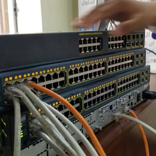 تم بحمد الله انعقاد الاختبار التطبيقي النهائي العلمي للدورة التدريبية في مجال الشبكات CCNA