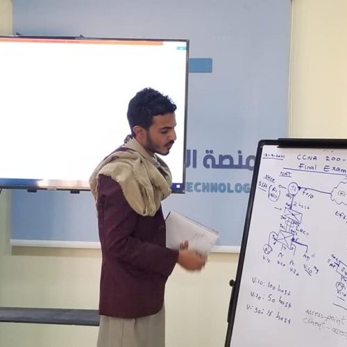 تم بحمد الله انعقاد الاختبار التطبيقي النهائي العلمي للدورة التدريبية في مجال الشبكات CCNA